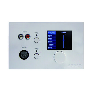 Audac DW5066, kontrollpanel for M2, Hvit Veggpanelkontroller for M2 Hvit